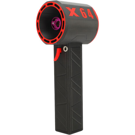 Souffleur industriel portable à main avec turbine à double flux de 64 mm, puissance de soufflage pouvant atteindre 1400g Noir et rouge