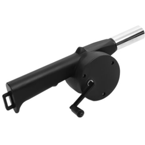 Souffleur manuel portable pour barbecue, allume-feu de camping avec manivelle, ventilateur manuel pour combustion du charbon, outil de démarrage de feu pour grillades et usage domestique.