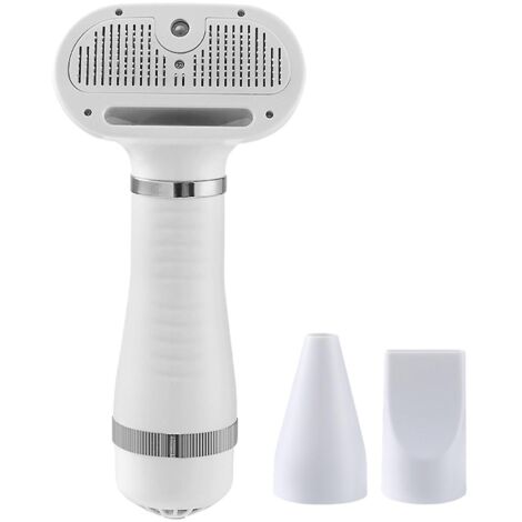 Souffleur pour poils de chien avec brosse de toilettage, trois réglages de température intelligents, 2 en 1, portable et à main