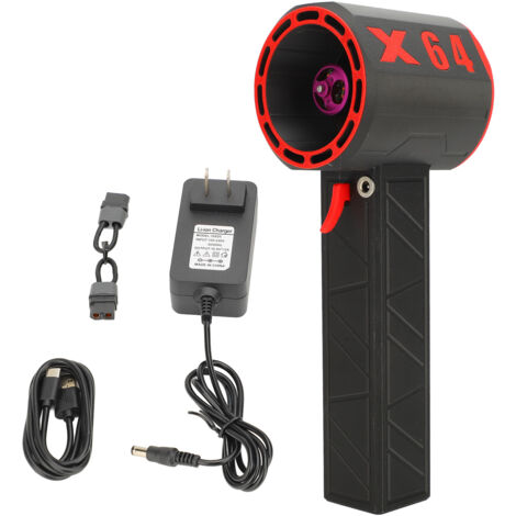 Souffleur Poussière Électrique avec Moteur Sans Balai 11 Pales Turbofan Puissant Réglable sans Gradation Rechargeable 64mm 8000mAh 28cm pour Maison Voiture (Lot: 1 Souffleur + 1 Câble USB + 1 Adaptate