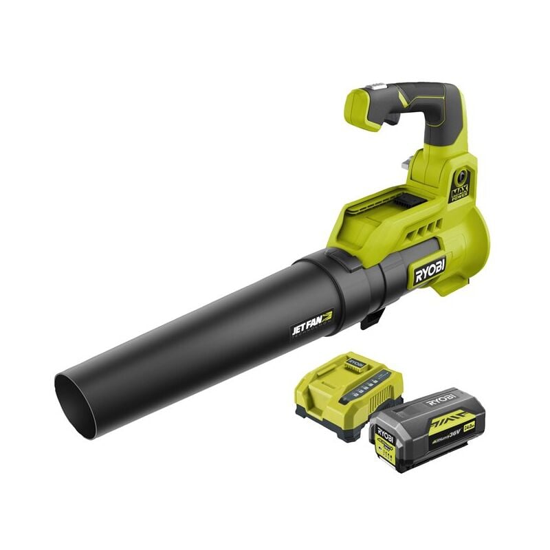 Ryobi - Souffleur 36V Max Power - 1 batterie LithiumPlus 36V 4.0Ah - 1 chargeur rapide 6.0Ah - RY36BLA-140