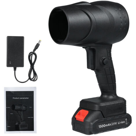 Souffleur sans fil, puissant souffleur d'air de 1050 W, ventilateur turbo à main, souffleur de sciure de bois 30 m/s, dépoussiéreur électrique, ventilateur puissant, séchoir à air pour le déneigement