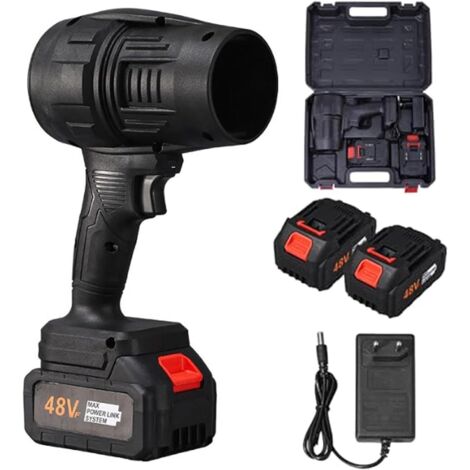 Souffleur Turbo Jet, souffleur d'air sans fil ultra-puissant, souffleur de feuilles sans fil 190 000 tr/min avec 2 batteries, vitesse maximale de 32 000 tr/min - AquaForge