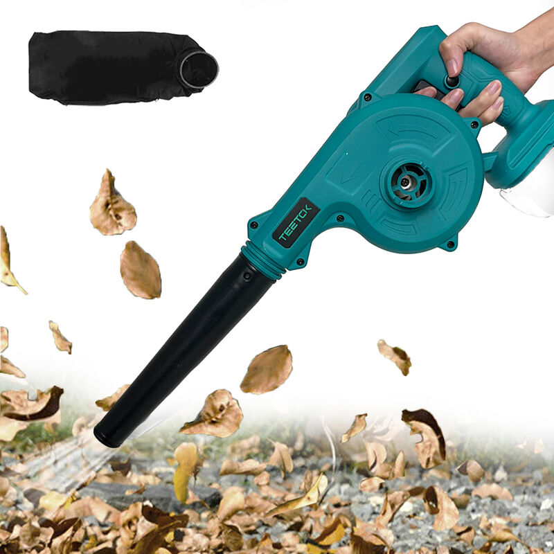 Souffleurs de feuilles et aspirateurs électriques, nettoyeur sans fil 2 en1, pour le soufflage des feuilles de pelouse, neige, voiture,