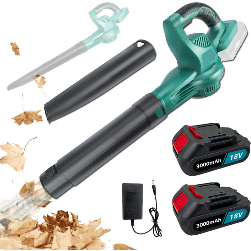Souffleuses à neige, souffleur à air sans fil pour jardin, nettoyage de la poussière de neige,+2 batteries 5.5AH + chargeur, compatible avec la