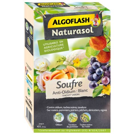 Soufre minéral anti oïdium et maladies de jardin