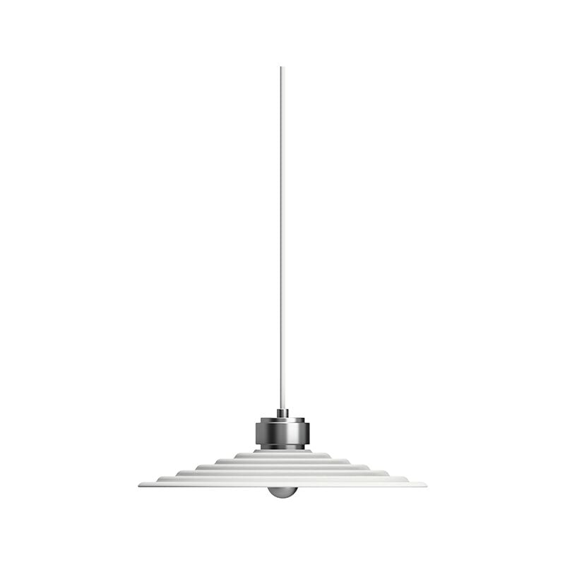 Sound Dome Suspension Plafonnier Plat Blanc 1x E14