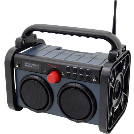 soundmaster DAB85BL Radio da cantiere DAB+, FM AUX, DAB+, FM Blu, Nero