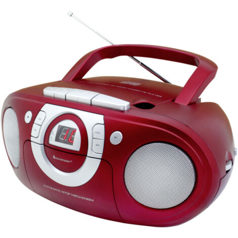 Soundmaster Radio-Rekorder mit CD + 1 Kass. (SCD5100RO)  Soundmaster Sortiment SCD5100RO rot