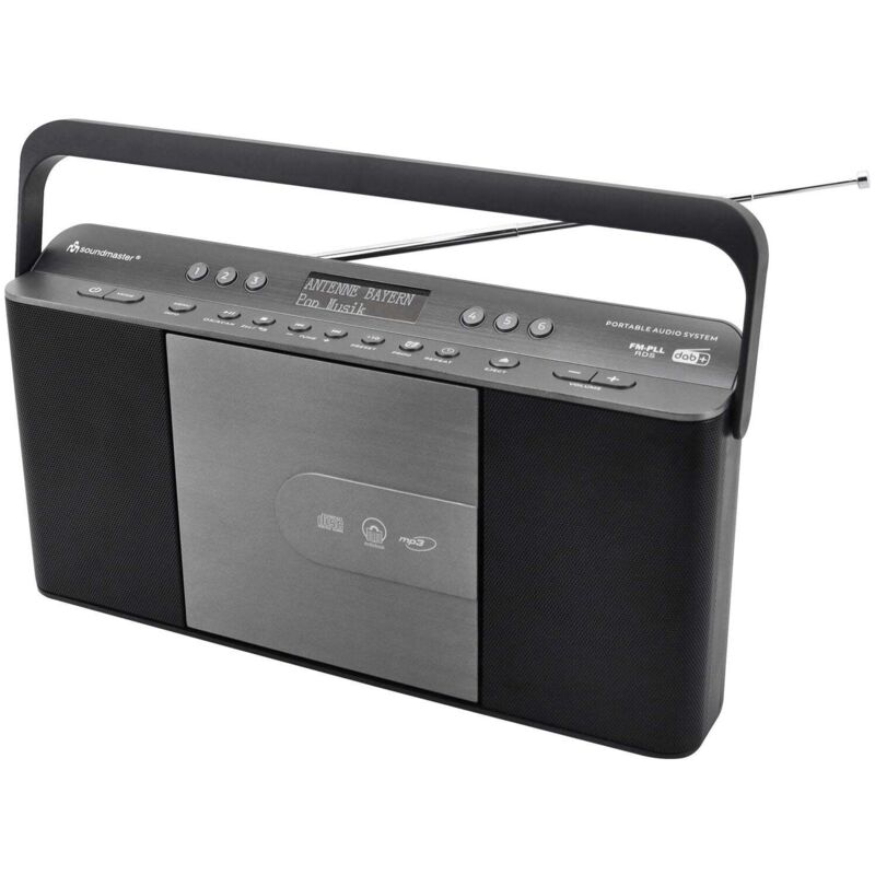 RCD1870SW Radio-lecteur cd dab+, fm aux, cd, dab+, MP3, fm gris, noir Y388103 - Soundmaster