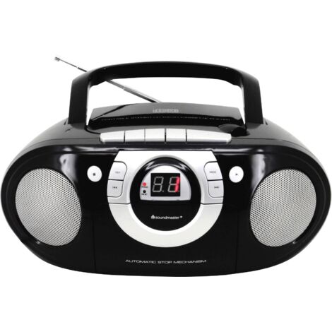 soundmaster SCD5100SW Radio-lecteur CD FM AUX, CD, Cassette noir S113941