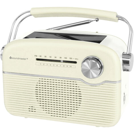 soundmaster TR480BE Akku-Radio UKW UKW  Solarpanel Beige