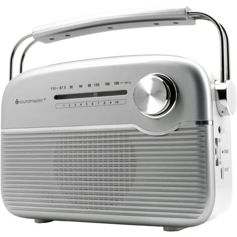 soundmaster TR480SI Akku-Radio UKW UKW  Solarpanel Silber