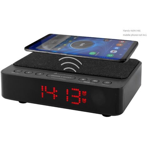 Soundmaster UR124SW Uhrenradio mit QI-Ladestation