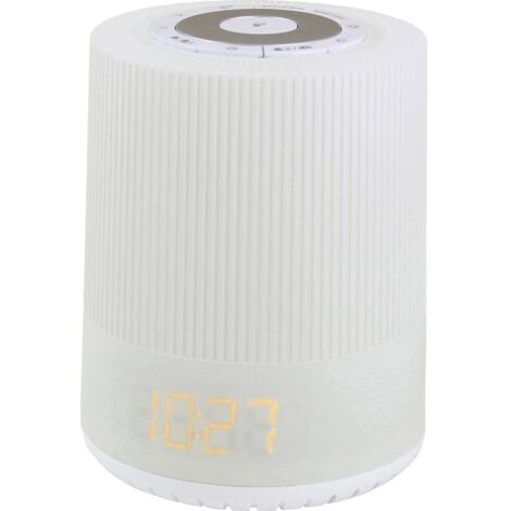 soundmaster UR230WE Radio-réveil FM lumière d'ambiance blanc C601061