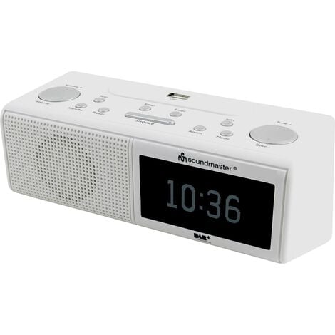 soundmaster UR8350WE Radio-réveil DAB+, FM AUX, USB blanc C601001