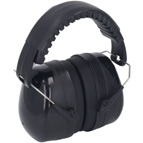 Soundproof Earmuffs, Adjustable Safety Earmuffs for Noise Reduction, Hearing Protection Earmuffs for Sleep Training, Black