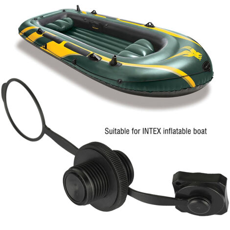 Soupape à air de rechange pour bateau pneumatique en plastique noir, diamètre extérieur 22,9mm