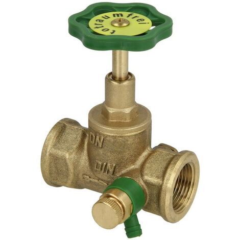 Soupape à passage direct 3/4'' FF avec purge et broche montante