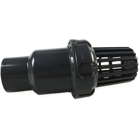 Soupape à pied de pompe à eau en plastique noir, clapet anti-retour plat en PVC basse pression, convient pour machine à liquide, pommeau de douche (diamètre 50 mm)