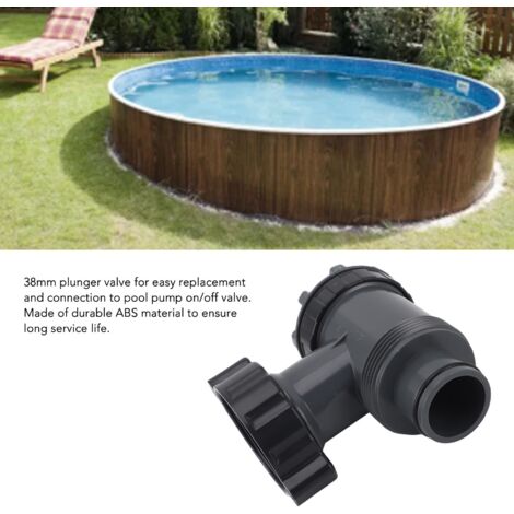Soupape à piston pour filtre de piscine 38mm ABS anti-blocage efficace pour remplacement