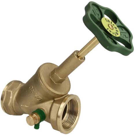 Soupape à siège incliné 1 1/2'' FF avec purge et broche montante