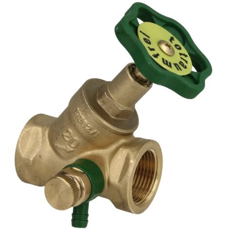 Soupape à siège incliné 3/4'' FF avec purge et broche montante