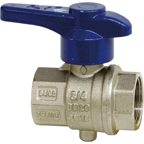 Soupape d arret en laiton 1" filet fem Eurofly avec regul de debit+joint NBR !! Nouveau model 11/04 !!