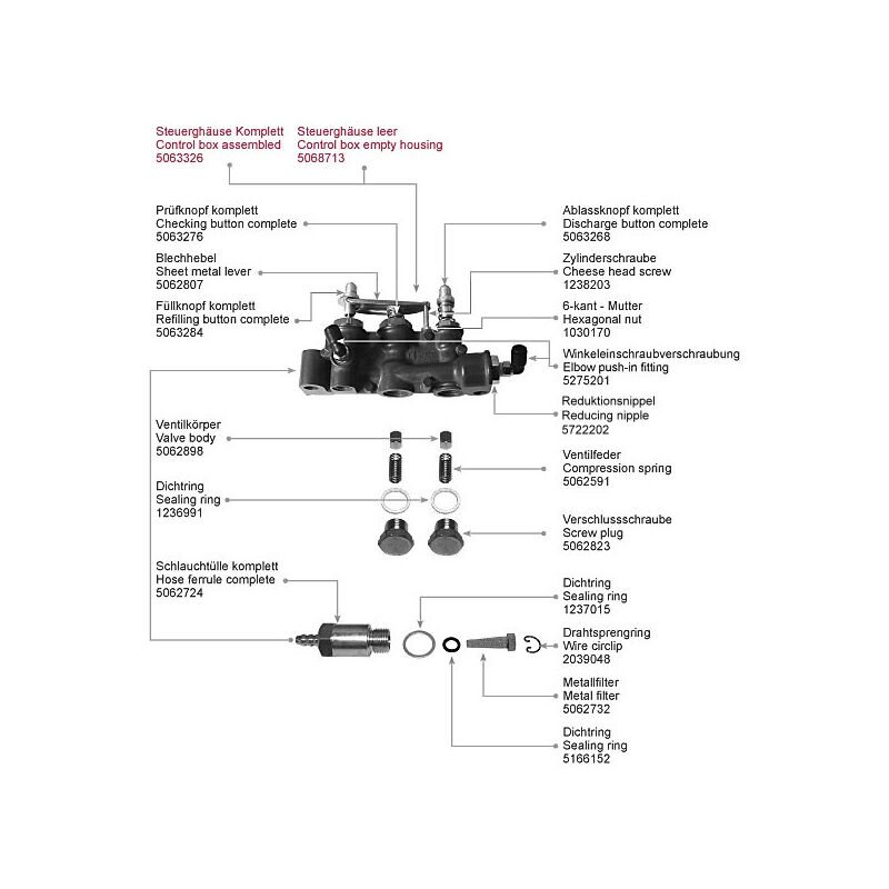 DF - Soupape de remplissage pour Mahle Airfix 1 5063169