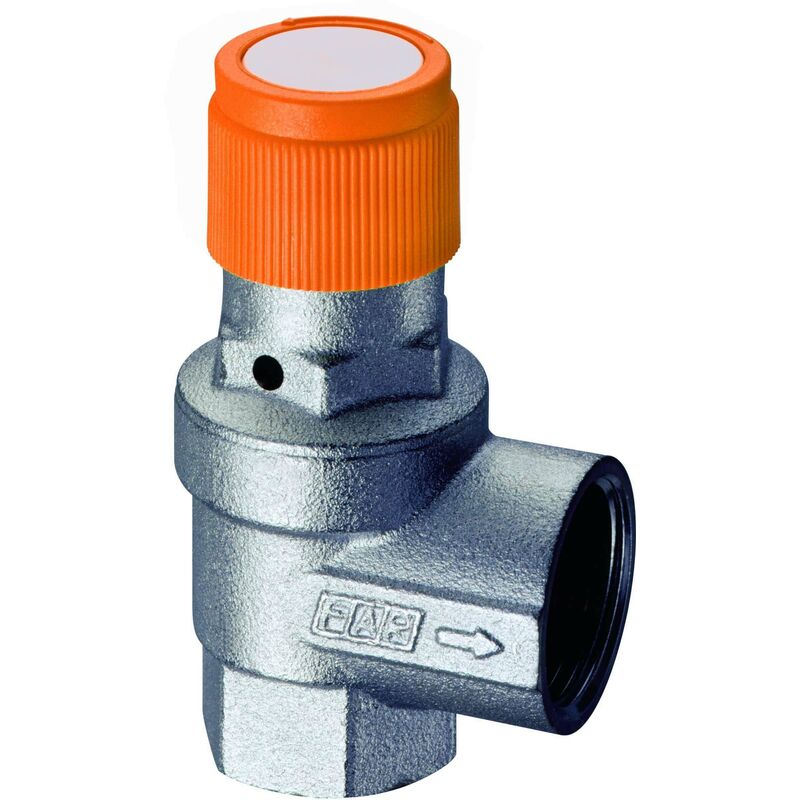 Soupape de sécurité 3/4" pression 6 bar et température pour installations solaires