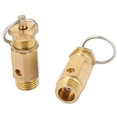 Soupape de sécurité de décharge de pression pour compresseur d'air, raccord mâle 13 mm, lot de 2