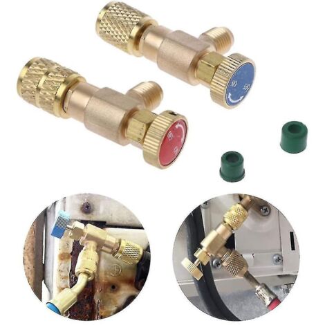 Soupape de sécurité de remplissage de liquide de refroidissement, raccord rapide, climatisation R410a/R22, adaptateur de connexion uniquement R410 rouge