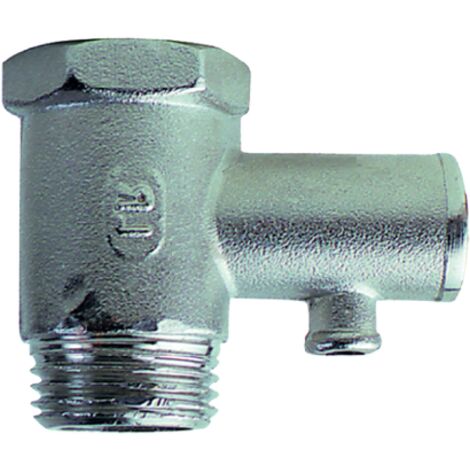 Soupape de se'curite' fixe pour chauffe-eau avec raccord male/femelle 1/2" chauffe-eau chauffe-eau