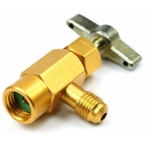 Soupape de sécurité liquide de haute qualité adaptateur ouvre-bouteille R-134a réfrigérant de climatisation 1/4 1/2 adaptateur de sécurité ACME