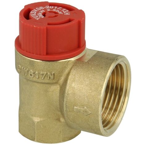 Soupape de sécurité pour chauffage 3/4’’ 2,5 bar