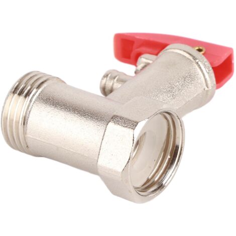 Soupape de sécurité pour chauffe-eau, laiton nickelé, 0.9MPa, filetage G1/2", anti-retour et régulation pression