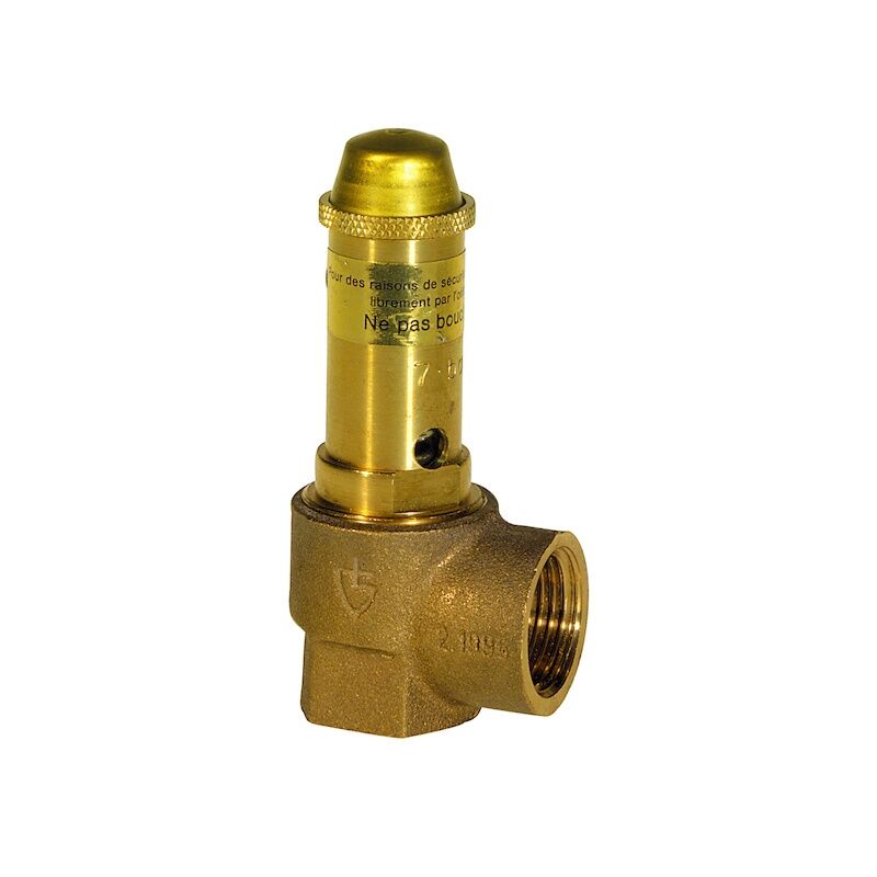 Soupape de sécurité corps bronze - Tarage : 10 bar - Diamètre de raccordement : 3/4'' Thermador
