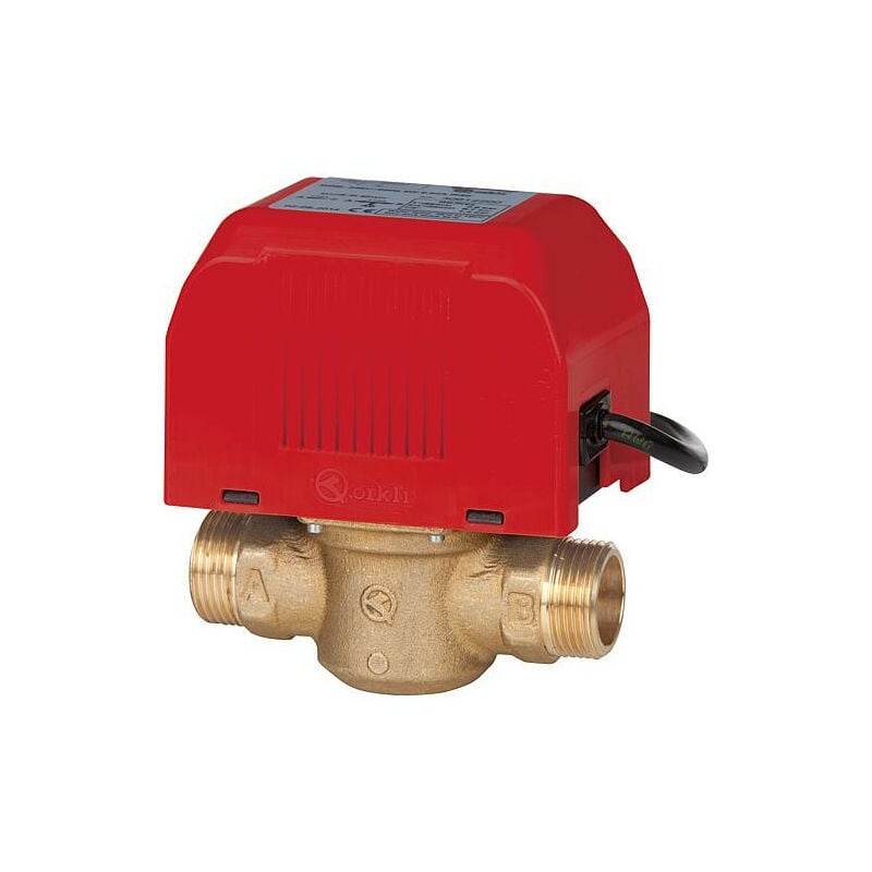 Orkli - Soupape de zone 2 voies 3/4' male.male complet avec moteur 230V