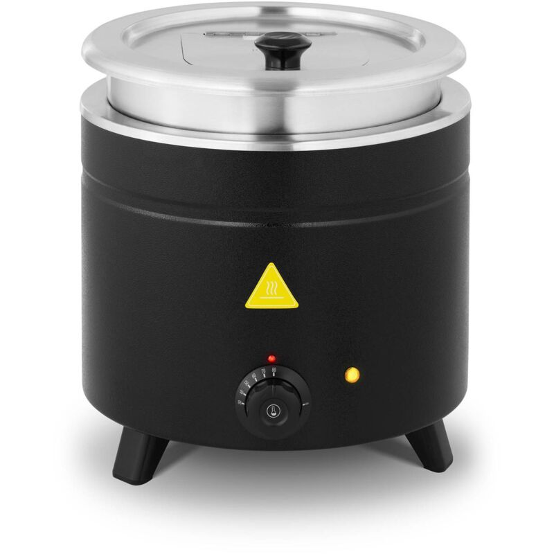 Soupière Électrique Marmite Cuve Amovible Marmite Faitout Inox Noir 11 l 400 w - Argent, Blanc, Noir