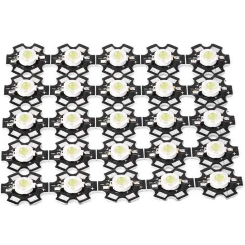 Source de lumière à puce intégrée haute luminosité, ampoule de projecteur à perles LED blanche 10000-15000K, 25 pièces