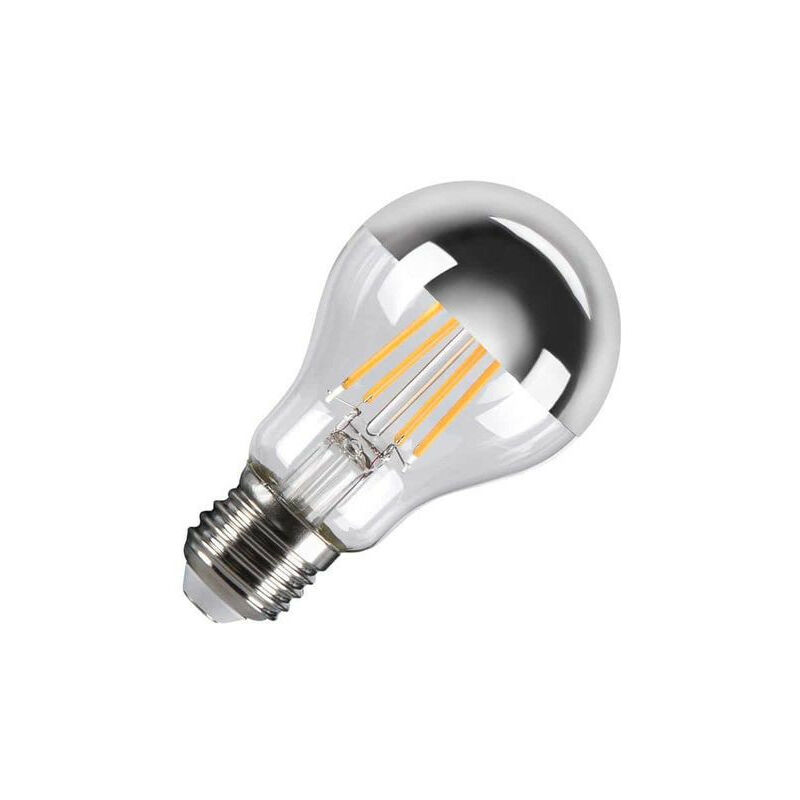 SLV - Source led A60, E27, chrome, 7,5W, 2700K, tête miroir, variable (1005305)