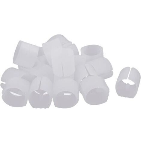 sourcing map 20pcs Patin Pied Chaise Tube Rond Embout Tube Pied Table Fauteuil Tampon Meuble en Plastique Antidérapant Blanc en Forme U 25mm Diamètre