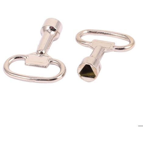 SOURCING MAP 2Pcs Clé Triangle Poubelle Clé douille pour 8mm Triangulaire Panneau Serrure Armoire