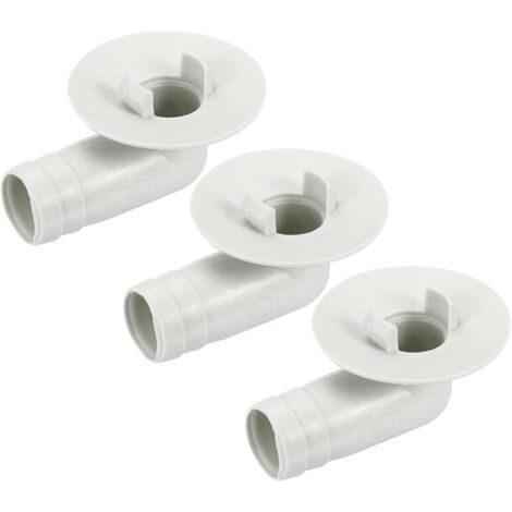 sourcing map Climatisateur Vidange Tuyau Connecteur 17mm Tube Coude Raccord Remplacement Pièce Accessoires pour Mini-Split Fenêtre AC, Beige Paquet de 3