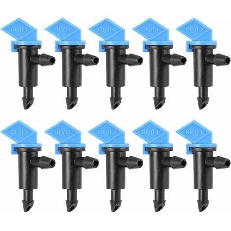 sourcing map  Drapeau 2GPH 8L/H Irrigation Arroseur Pelouse Émetteur 4/7mm Tube 30Pcs