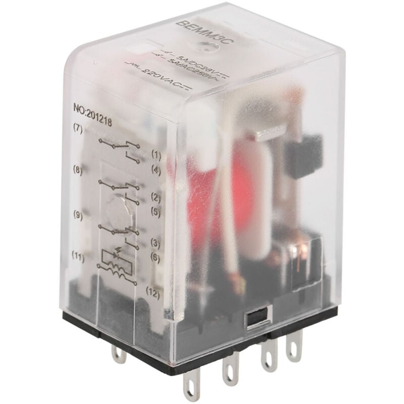 Sourcingmap Relais électromagnétique AC220V 5 a ca 220 v de Puissance de Goupille dpdt