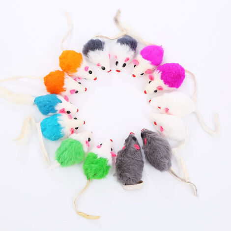 Souris à l'herbe à chat - Jouets à l'herbe à chat 10 pièces pour chats (couleurs au hasard)