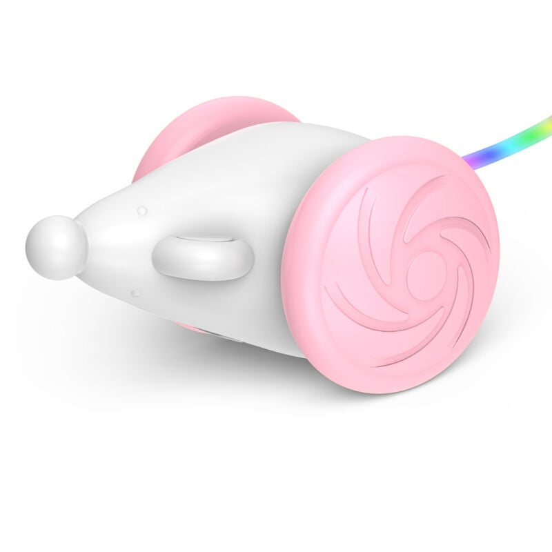Souris électrique intelligente pour animaux de compagnie, jouet résistant aux morsures, souris auto-jouante avec queue à changement de couleur LED