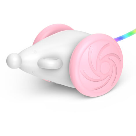 Souris électrique intelligente pour animaux de compagnie, jouet résistant aux morsures, souris auto-jouante avec queue à changement de couleur LED pour chats d'intérieur