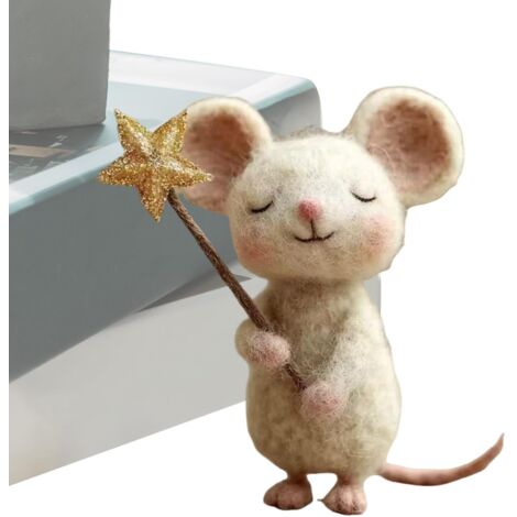 Souris en feutre, 4 x 8 cm, décoration de Noël faite à la main, décorations de souris feutrées faites à la main, décoration de bureau pour les vacances, décoration de la maison